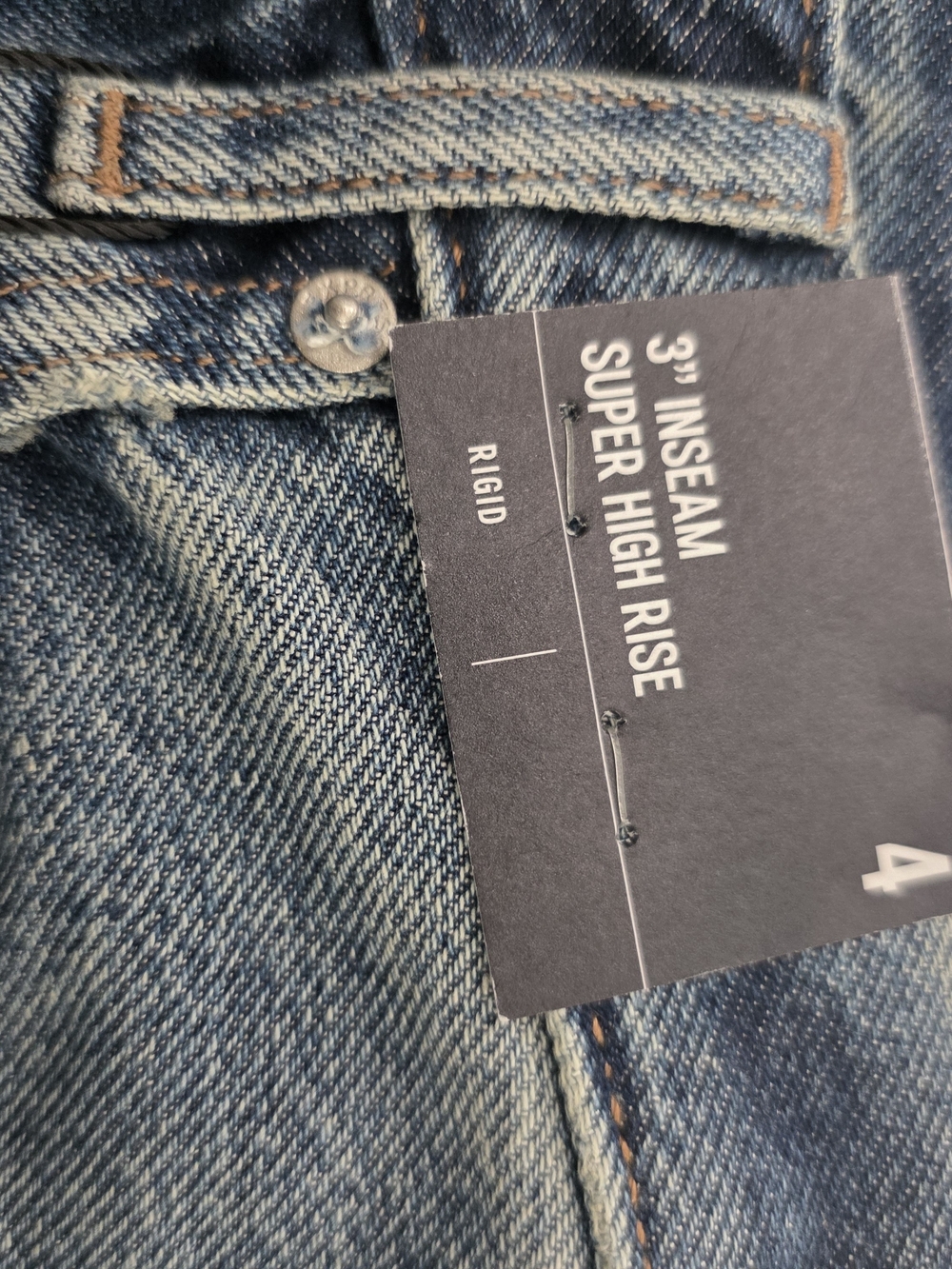 Express High-Rise Dark Blue Denim Women’s Shorts Size 4 - Picture 4 of 9